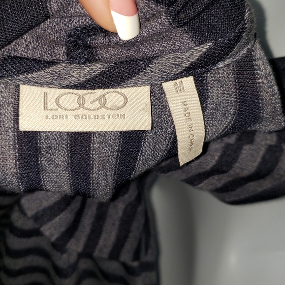 LOGO by Lori Goldstein waterfall women's vest size medium blue - Picture 6 of 8